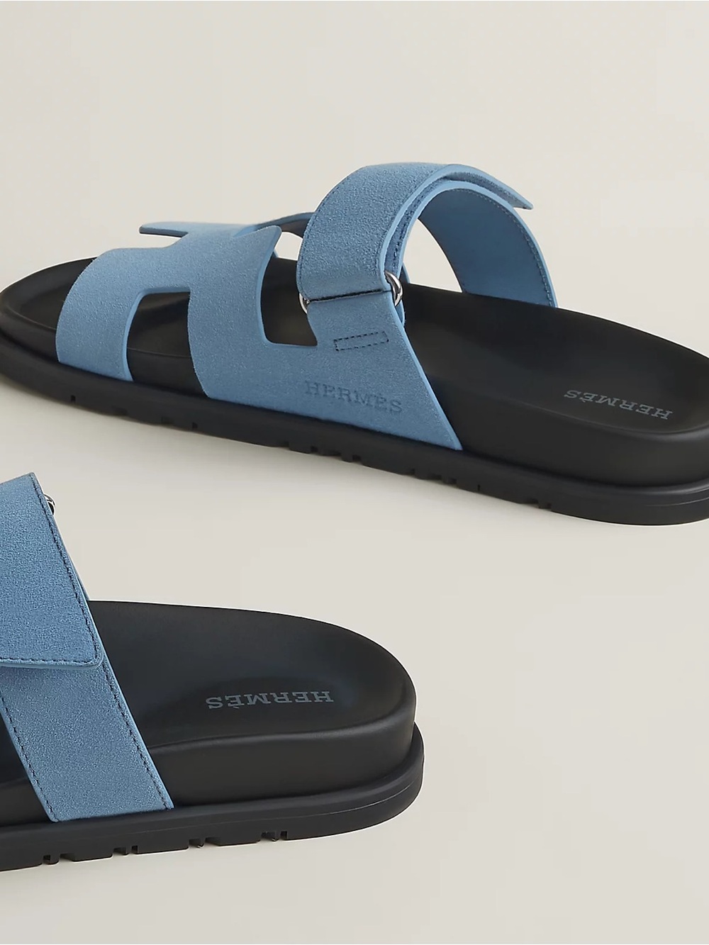 Hermes Chypre Sandals Bleu Jean - Picture 3 of 3